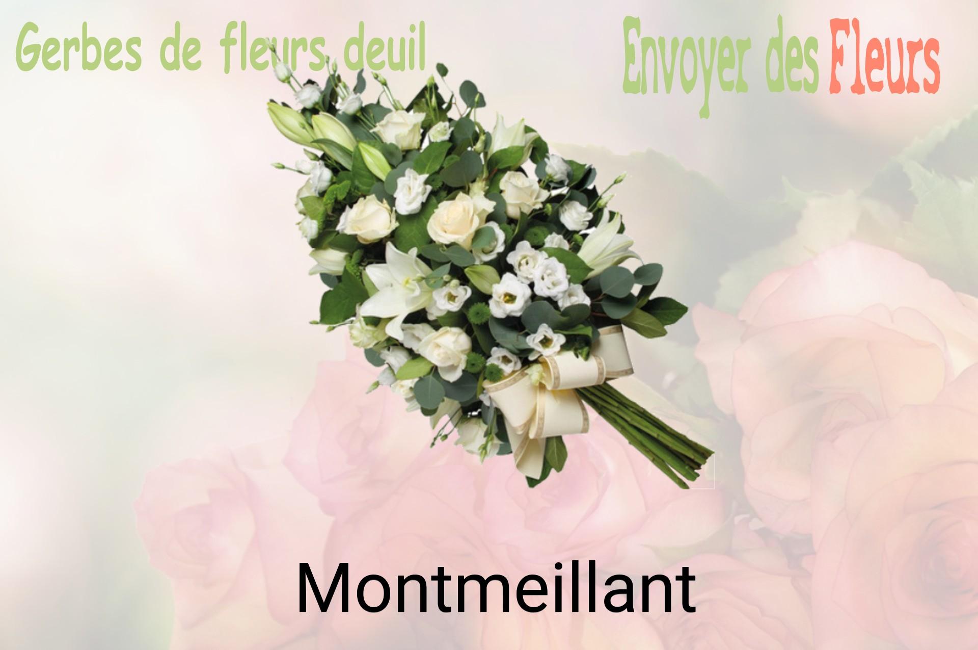 Gerbe de fleurs de deuil livrée à Montmeillant